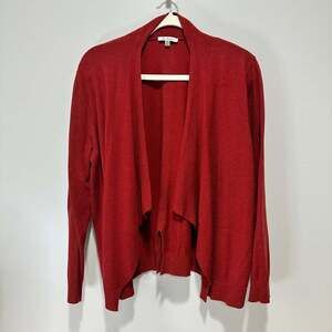 Vila Milano Cardigan Sweater, Red/burnt orange, Size XL